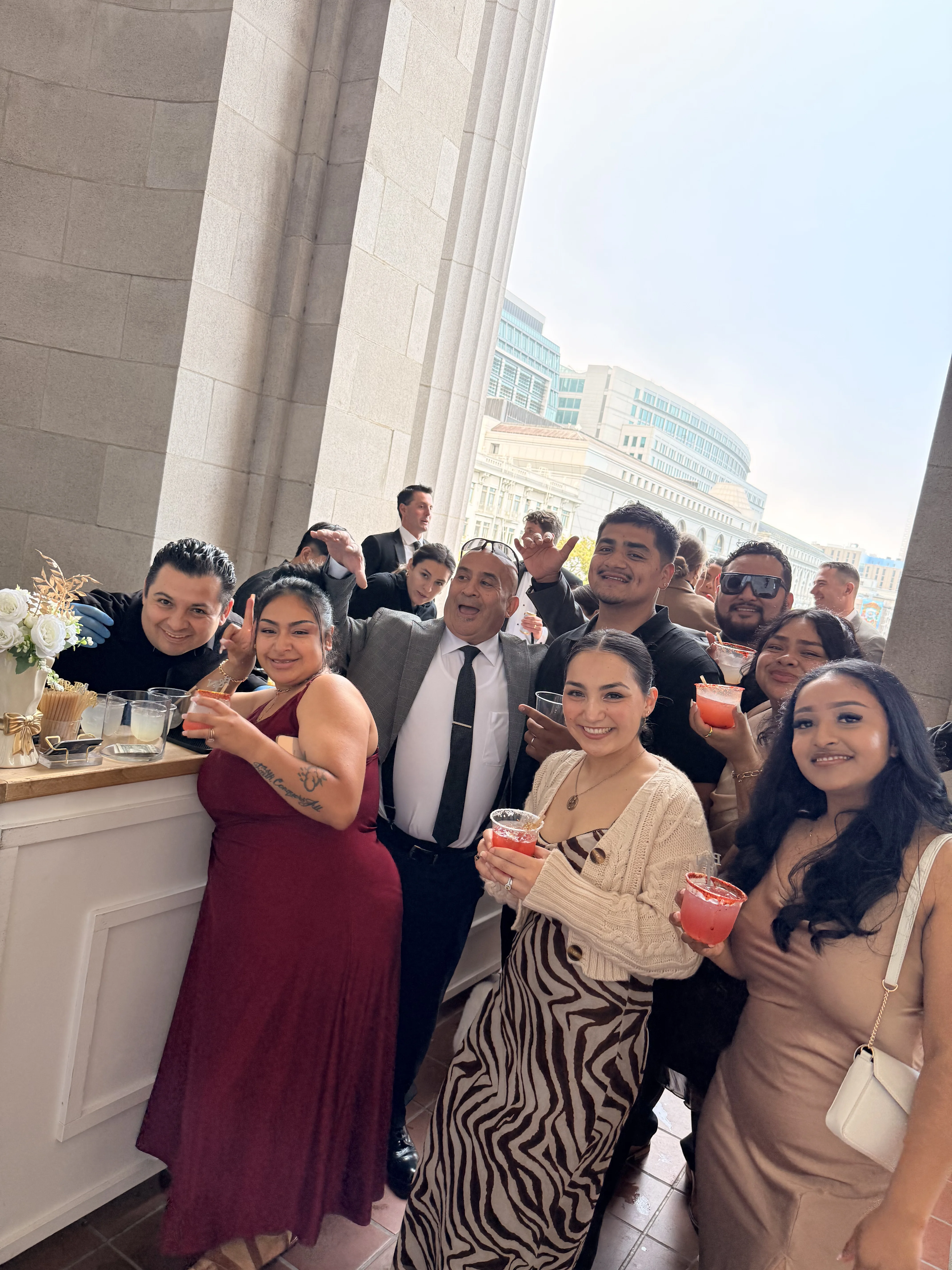 Cantarito station with tequila and fresh citrus for a party in California