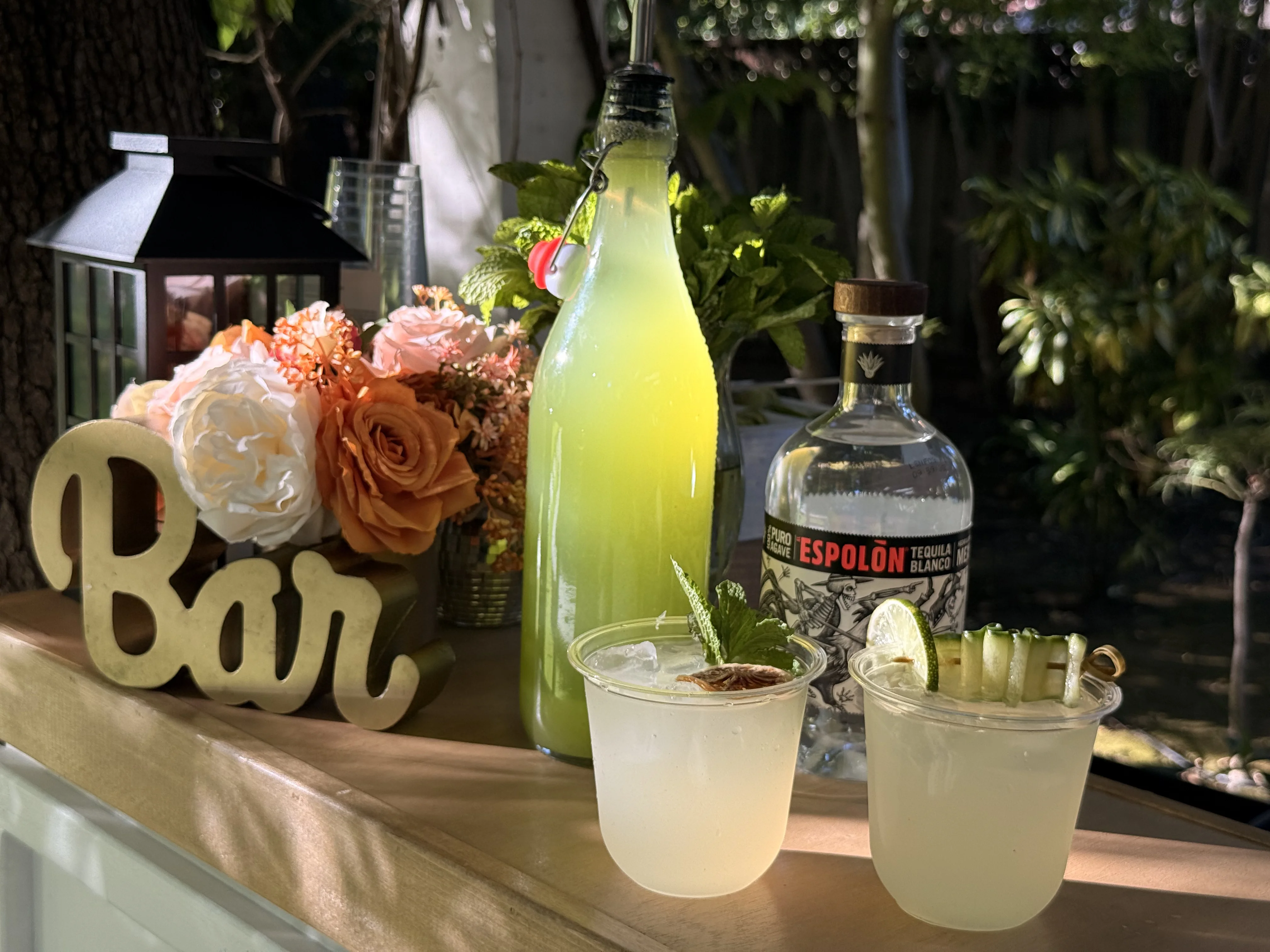 Certified DrinkUp bartender serving guests at an event in the Bay Area