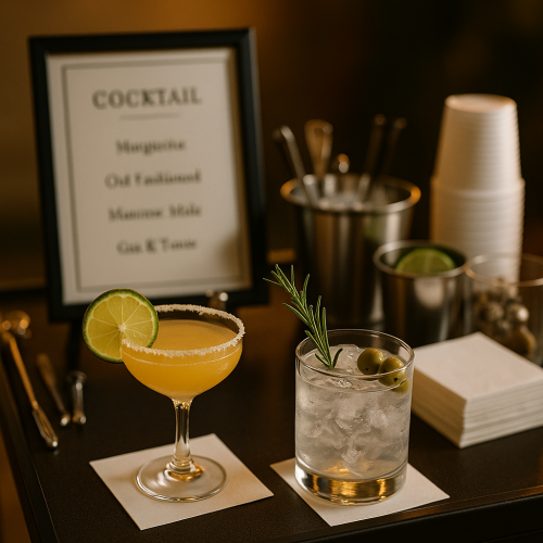 Premium cocktail setup and bar service by DrinkUp Mobile Bar for special events